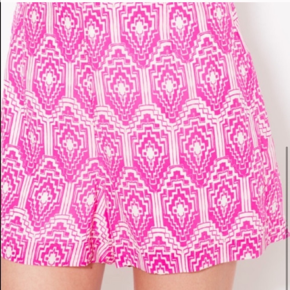 Amanda Uprichard silk printed high waisted shorts